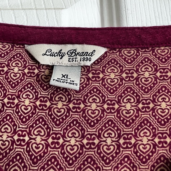 Lucky Brand Boho Peasant Blouse.  Excellent condition.  Xl - Picture 5 of 6